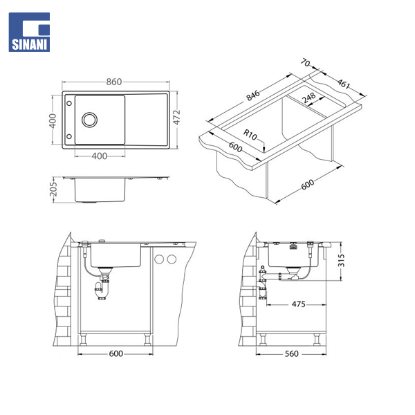 Lavapjatë inoksi Stricto 20
