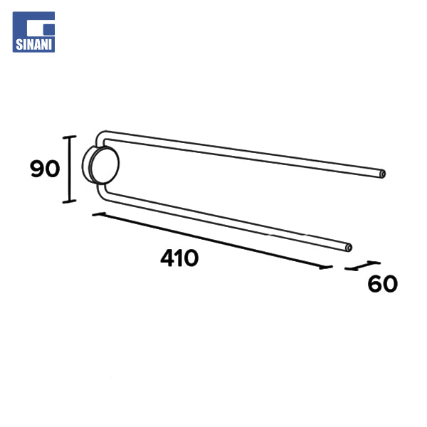 Mbajtëse peshqiri me dy shufra Simple