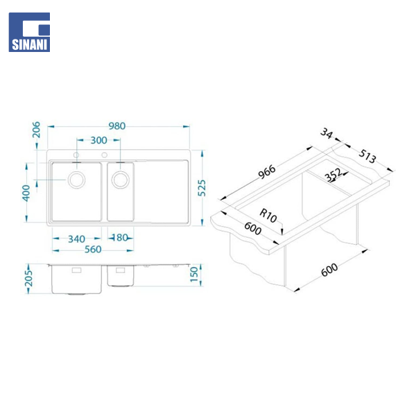 Lavapjatë inoksi Pure UP