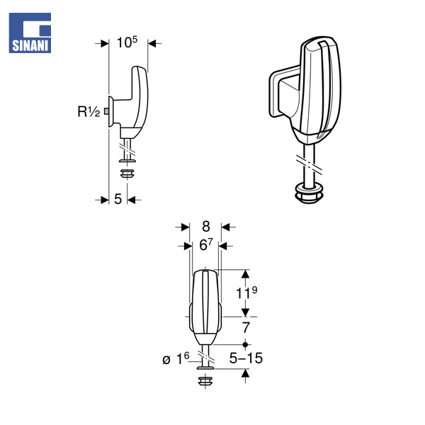 Buton pishuari HyTronic elektronik