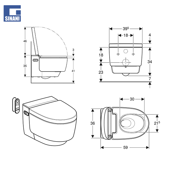 WC + Kapak higjienik AquaClean Mera Comfort