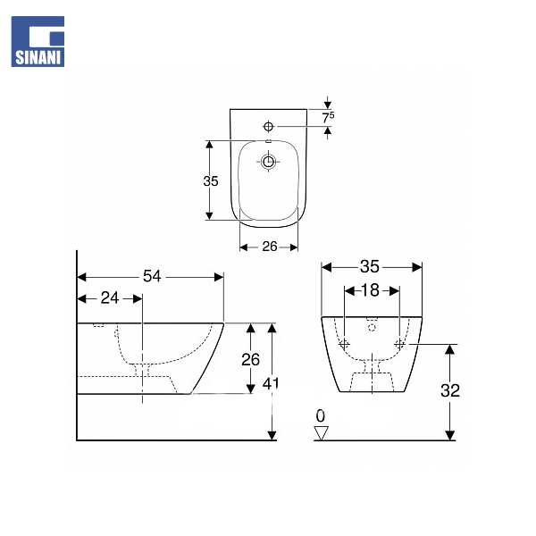 WC sospezo Smyle Square Rimfree