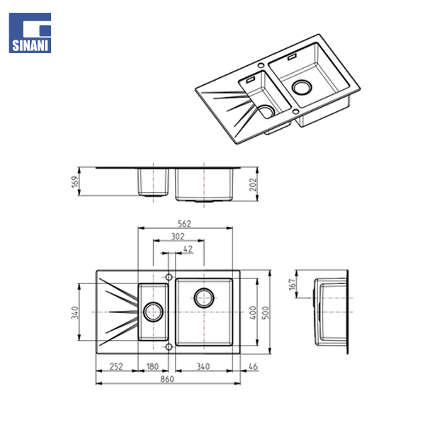 Lavapjate Glass Karat UP 20 me sifon