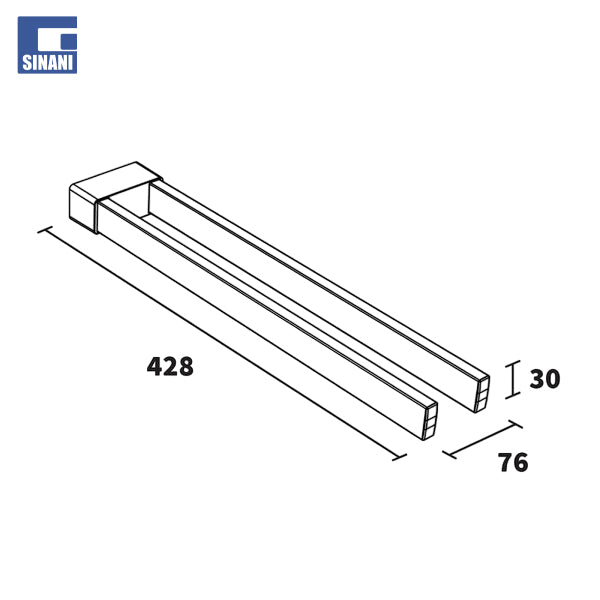 Mbajtëse peshqiri me dy shufra Nex