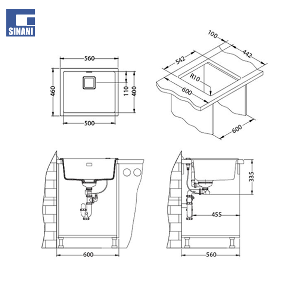 Lavapjatë graniti Quadrix 50
