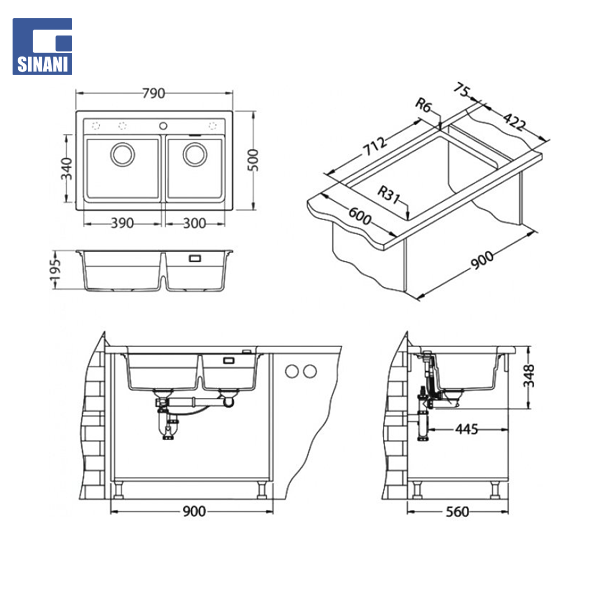 Lavapjatë graniti Atrox 50