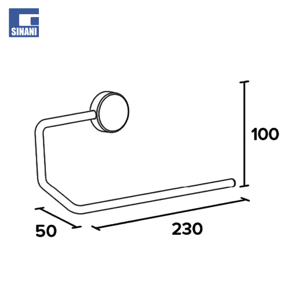 Mbajtëse peshqiri e hapur Simple