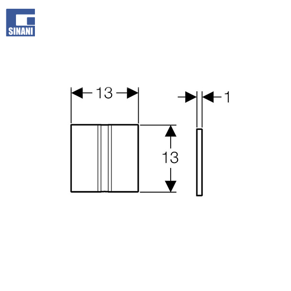 Buton pishuari elektronik Sigma50 krom i fshire