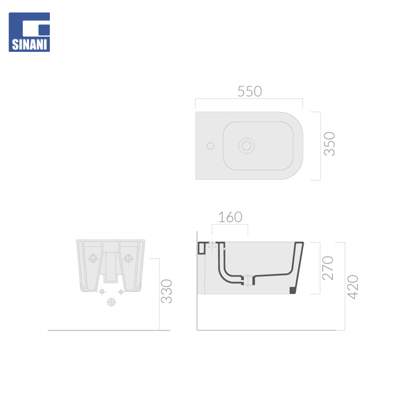 Set tualeti sospezo MEG11 Rim-Away i bardhe mat