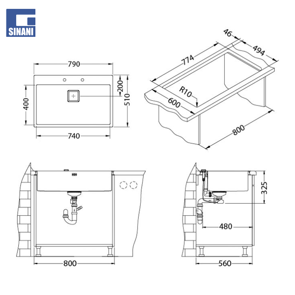 Lavapjatë inoksi Stylux 40