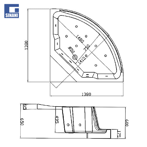 Vaskë me hidromasazh dhe ajërmasazh Nina