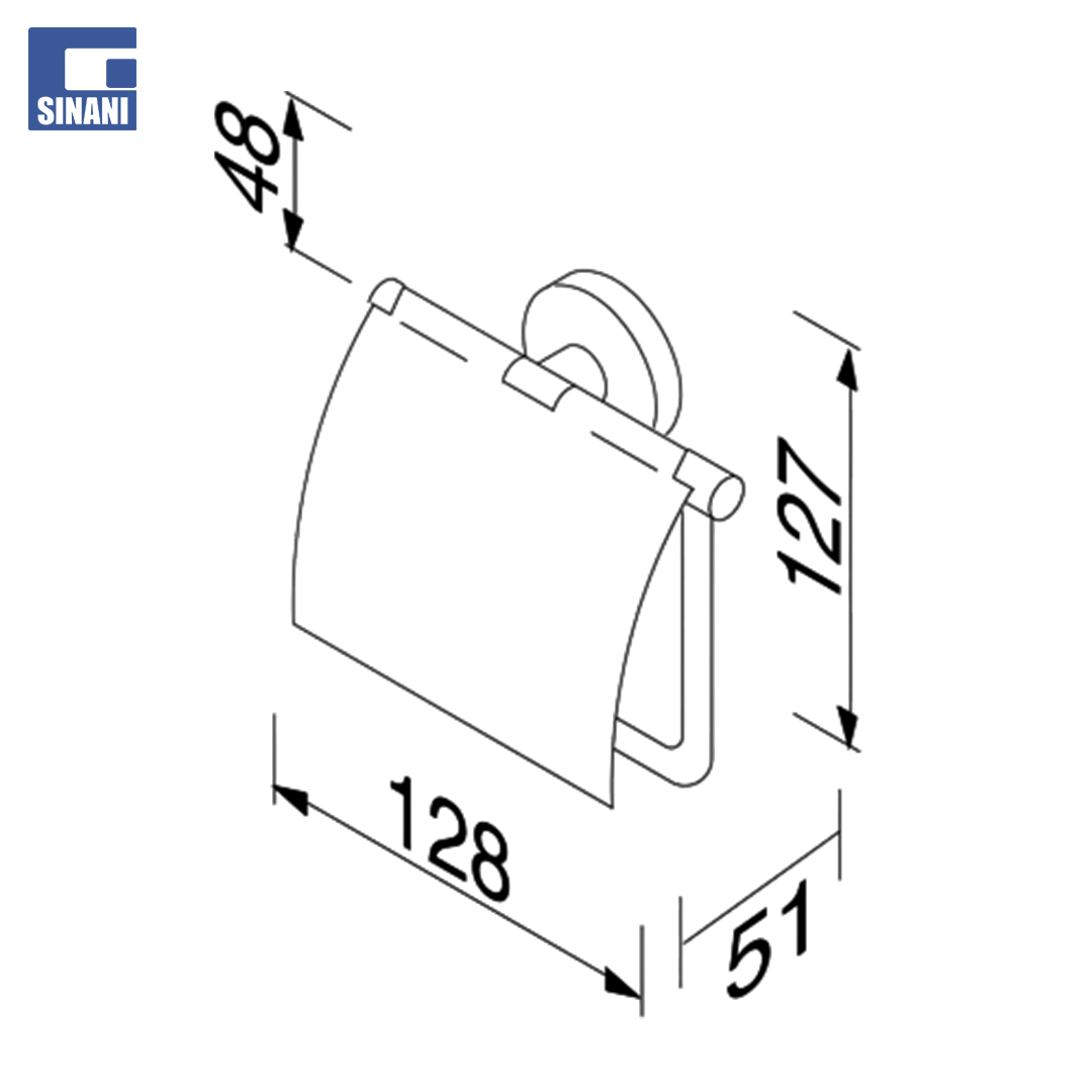 Mbajtëse letre higjienike Brushed Metal Black