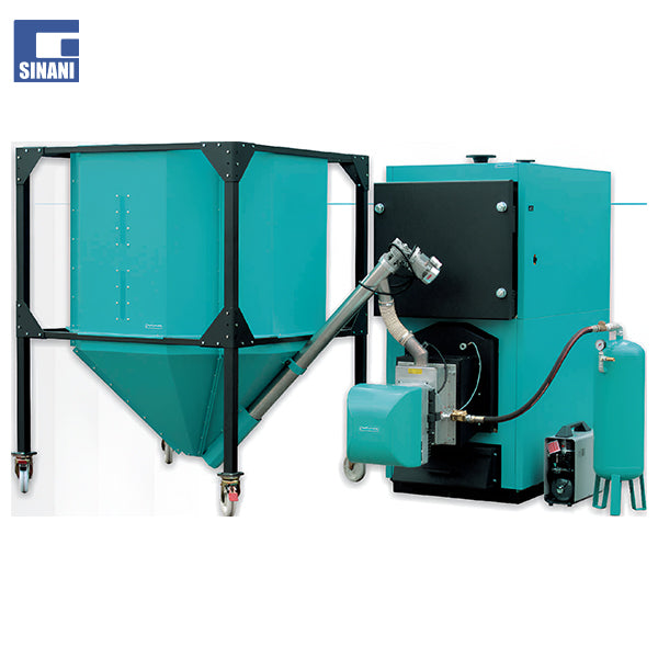 Kaldaje me dru dhe pelet e kompletuar