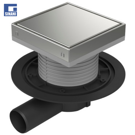 Piletë dyshemeje horizontale Ø50 me kornizë dhe grilë inoksi Steel