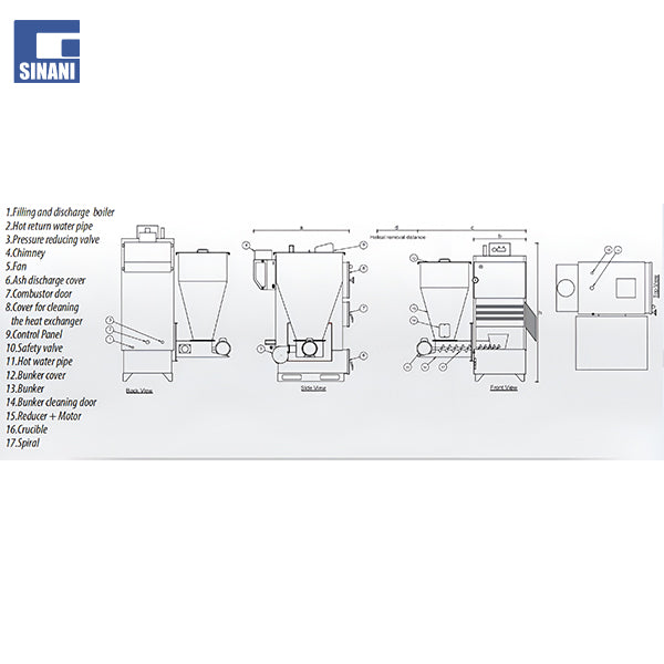 Kaldaje me pelet dhe dru me ndezje automatike
