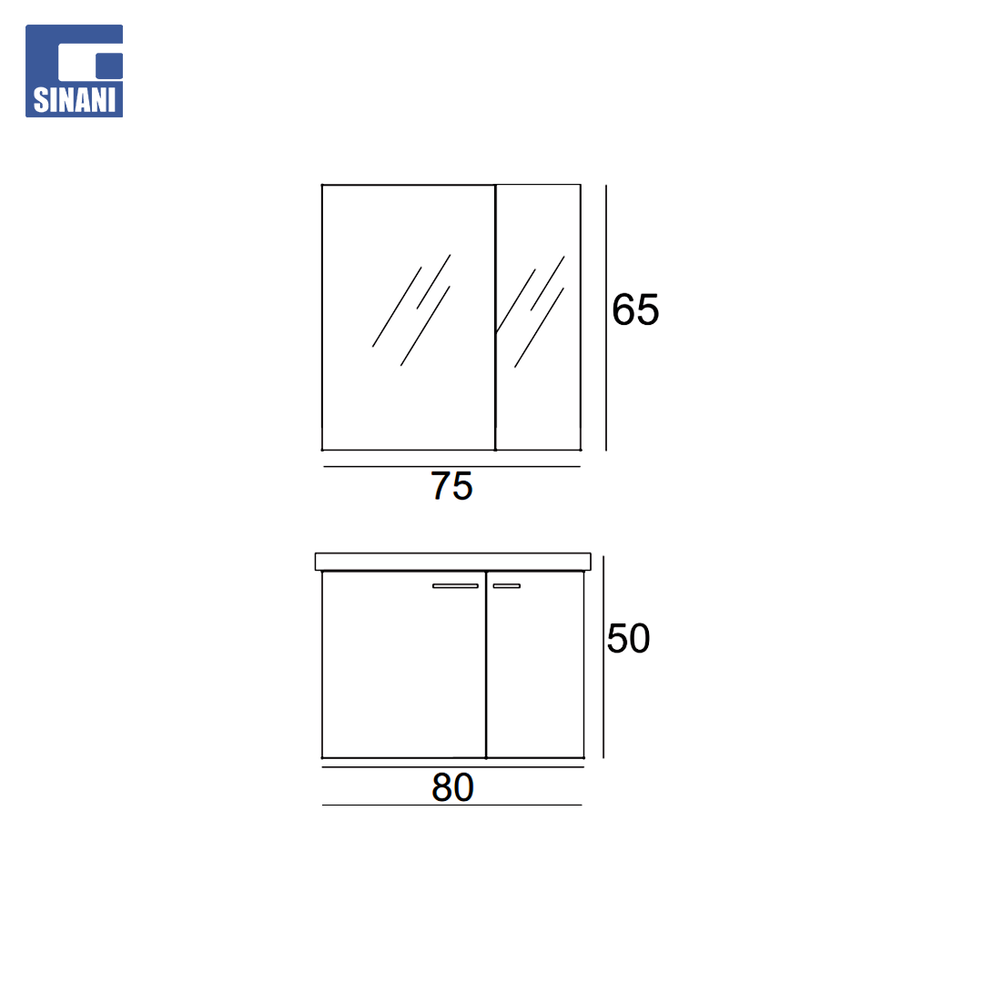 Mobilje tualeti Terra 80 Anthracite
