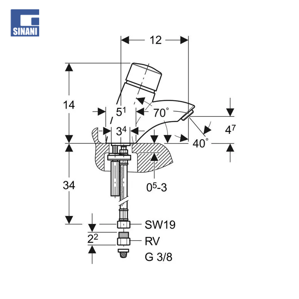 Grup lavamani me vetembyllje HyTouch26