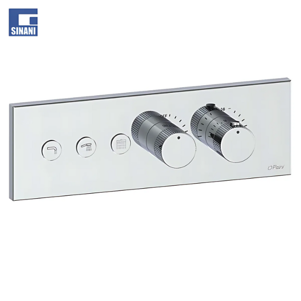 Grup dushi inkaso termostatik horizontal me 3 dalje Lineabox