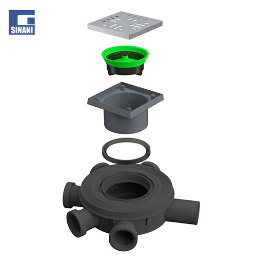 Piletë dyshemeje Maxidrain me 5 dalje