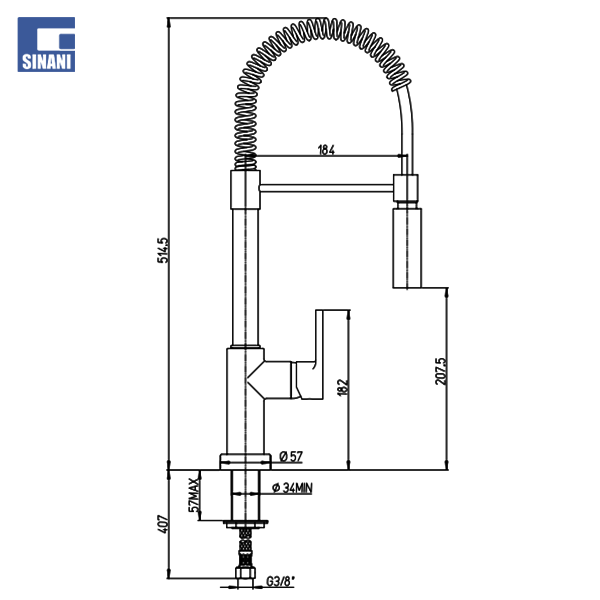 Grup lavapjate Le Mans i lartë me kokë qe tërhiqet