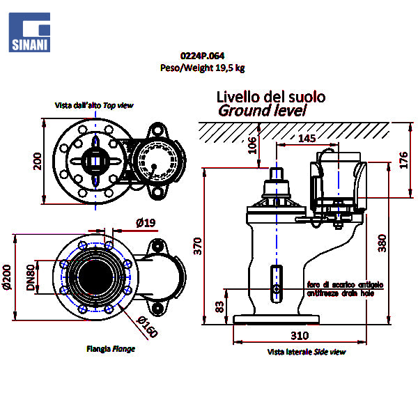 Hidrant nëntokë Crotone EUR-PRO