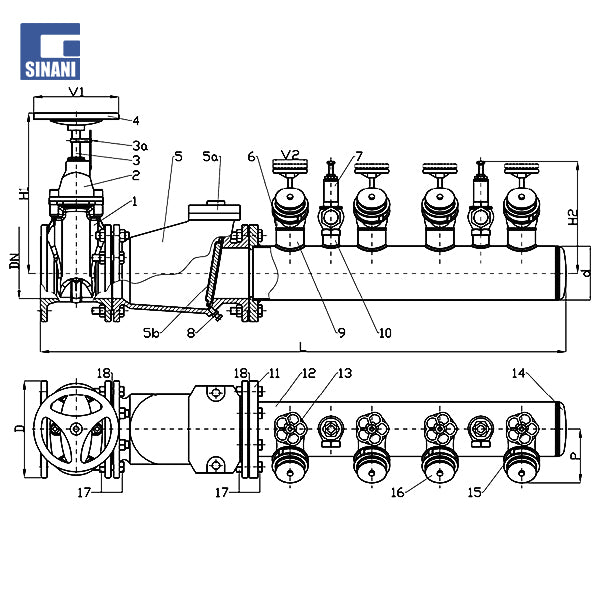 Grup motopompe me fllanxhe me kater rubineta horizontale