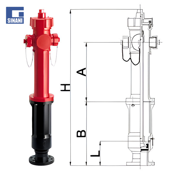 Kollone hidranti 0.5m me dy dalje