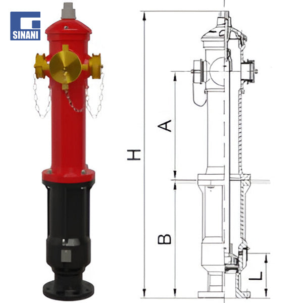 Kollone hidranti 0.45m me dy dalje