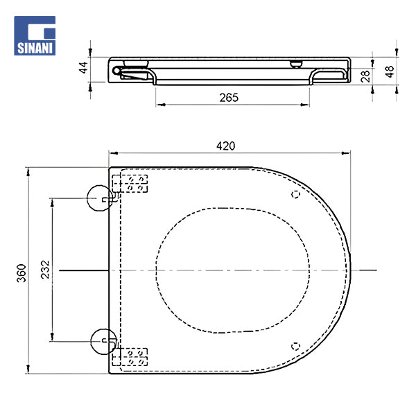 Kapak WC-je soft close Ovum