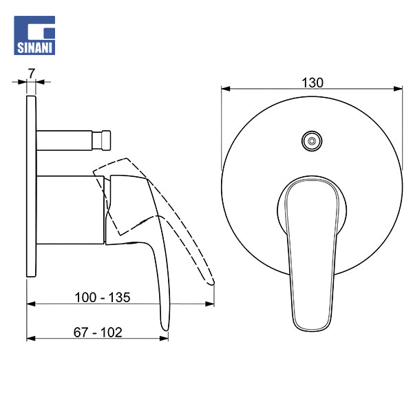 Grup dushi inkaso me devijator HansaPinto (Pjesa e jashtme)
