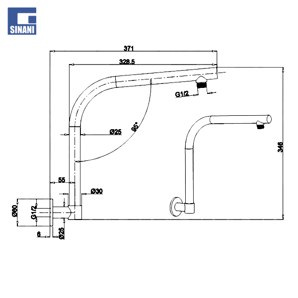 Krah dushi Rialto me kokë dushi Oper'Art
