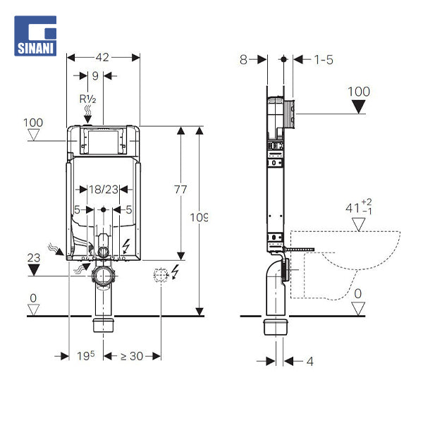 Kasete inkaso Combifix 8cm