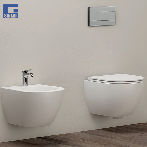 Set tualeti Easy-Clean Comoda i bardhë me shkëlqim