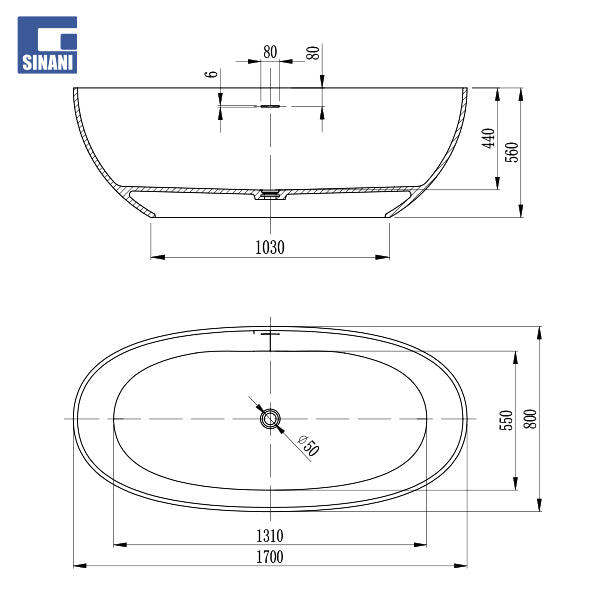 Vaskë transparente Celia Smoky Gray