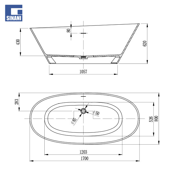 Vaskë transparente Margot Amber Orange