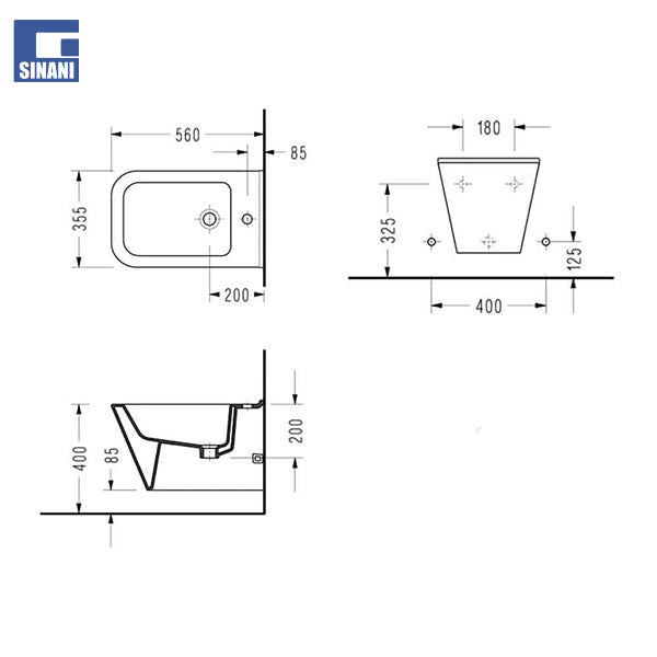 WC-Bide sospezo Diagonal
