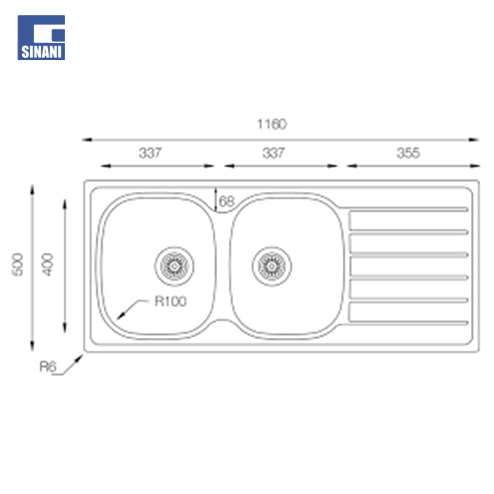 Lavapjatë inoksi Hypnos 2+1