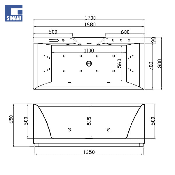 Vaskë me hidromasazh dhe ajërmasazh Clara