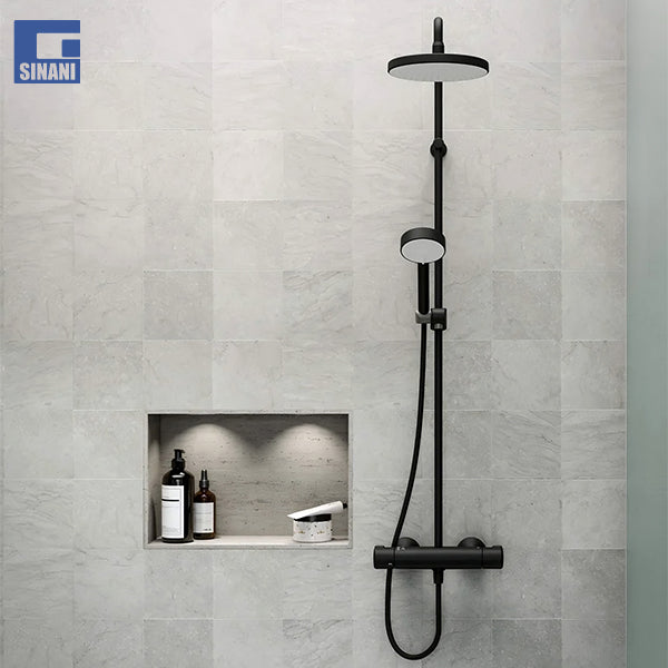 Kollonë dushi termostatike HansaMicra me kokë dushi rrethore Ø200