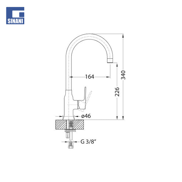 Grup lavapjate Slim Monarch Bronz