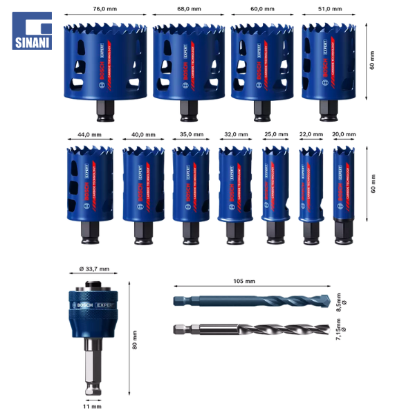 Set punto gote Expert Tough me 14 pjesë 20-76 mm