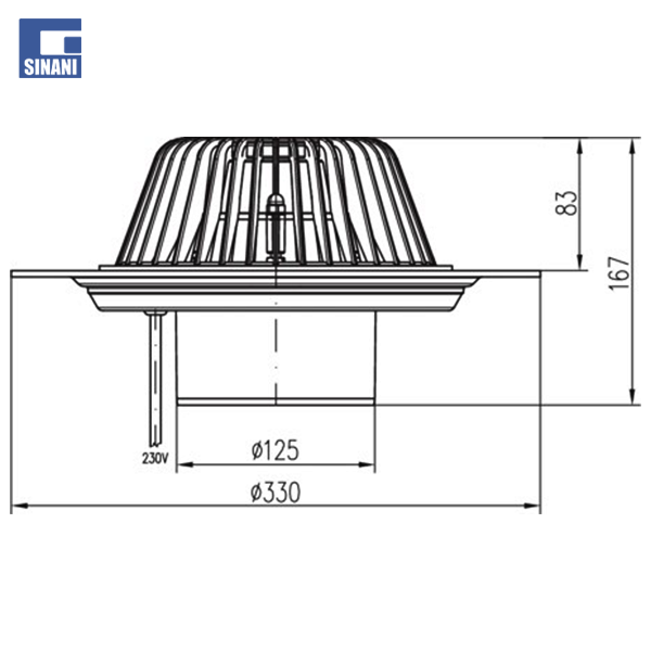 Piletë për mbledhjen e shiut Gravity Vortex Ø125