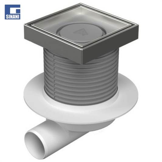 Piletë dyshemeje horizontale Neptun me kornizë inoksi me rrjetë Ceramics