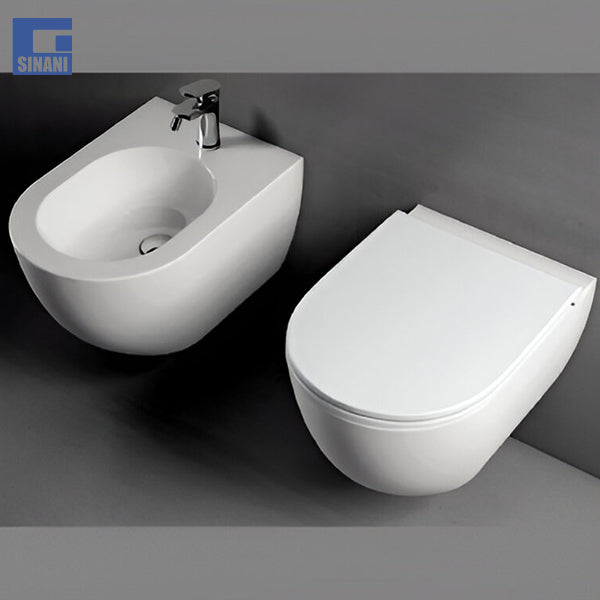 Set tualeti Easy-Clean Comoda i bardhë me shkëlqim
