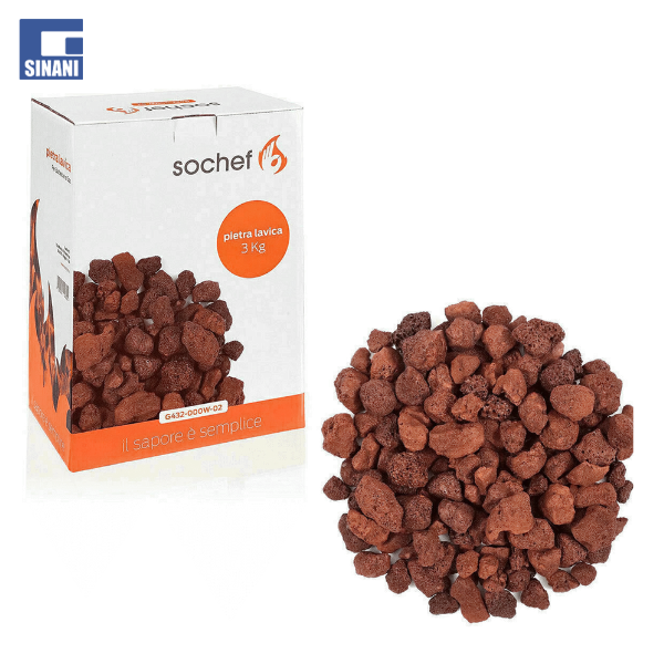 Gurë vullkanik për zgarë me gaz në paketim 3 kg