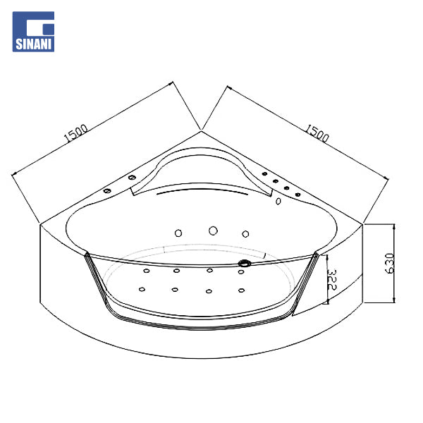Vaskë me hidromasazh dhe ajërmasazh Lucy