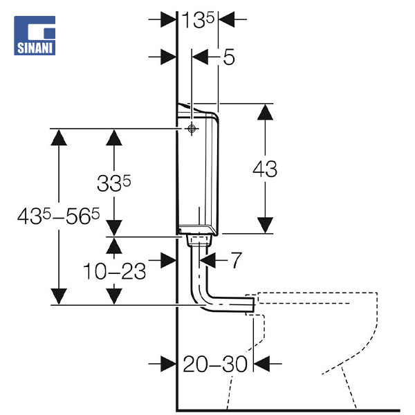 Kasetë WC-je plastike AP116 Plus