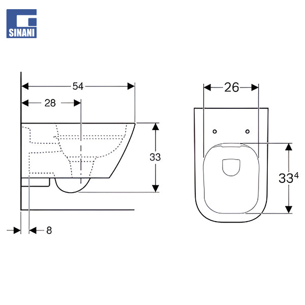 WC sospezo Smyle Square Rimfree