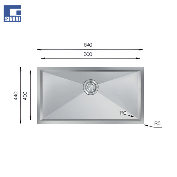 Lavapjatë inoksi Zeroline