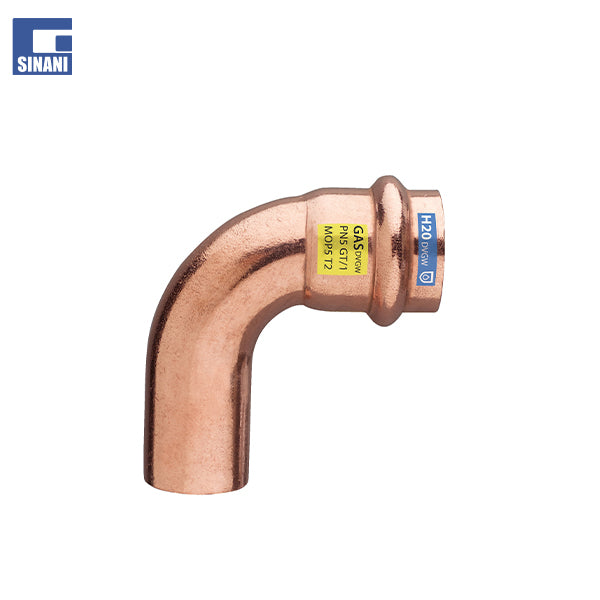 Bërryl bakri me presim MF 90°